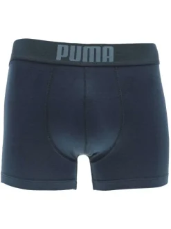 Lot de 2 boxers Puma Basic en coton stretch bleu et marine