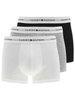 Lot de 3 Boxers trunks en coton biologique mélangé multicolores unis