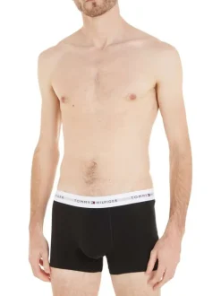 Lot de 3 Boxers trunks en coton biologique mélangé noirs unis