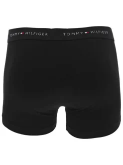 Lot de 3 Boxers trunks en coton biologique mélangé noirs unis
