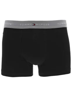 Lot de 3 Boxers trunks en coton biologique mélangé noirs unis