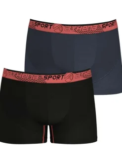 Lot de 2 boxers unis avec une coupe fermée et ceinture élastiquée