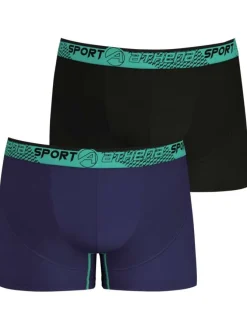 Lot de 2 boxers unis avec une coupe fermée et ceinture élastiquée