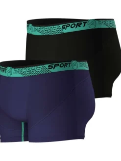 Lot de 2 boxers unis avec une coupe fermée et ceinture élastiquée