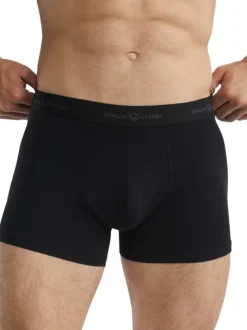 Lot de deux boxers classiques en coton multicolores unis pourvu d'une coupe slim