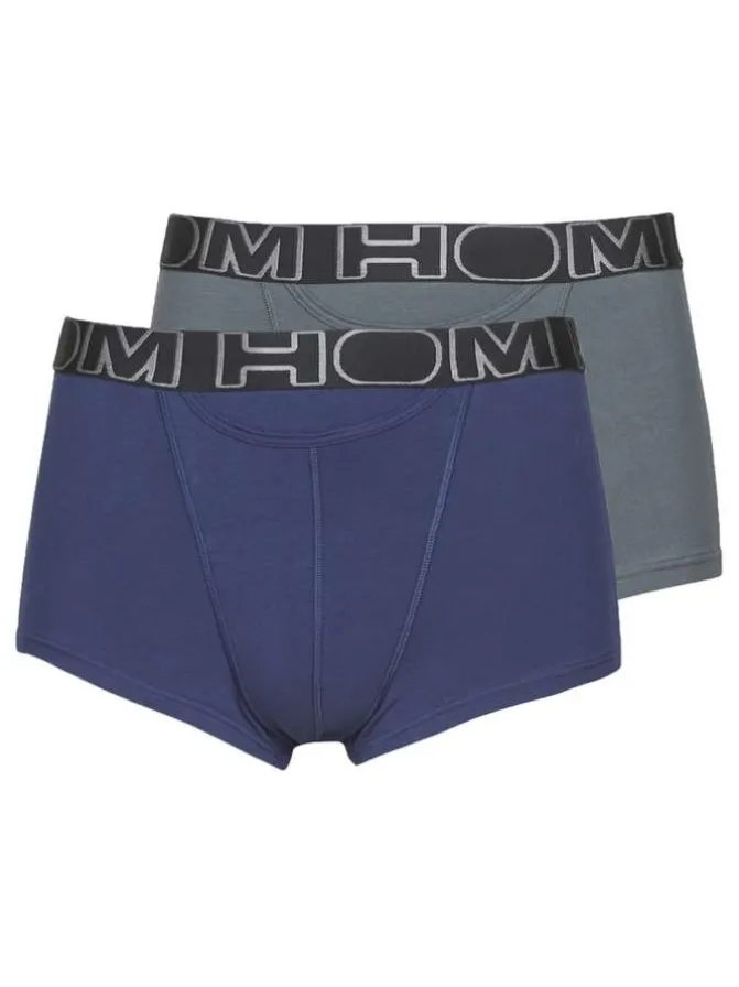 Lot de deux boxers multicolores avec tailles élastiquées