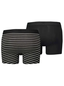 Lot de deux boxers noirs et à bande élastiquée brodée à la taille