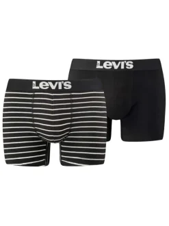 Lot de deux boxers noirs et à bande élastiquée brodée à la taille