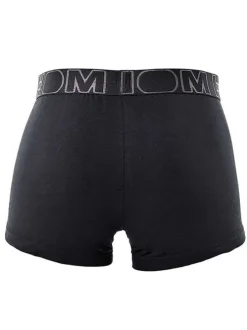 Lot de deux boxers noir unis avec tailles élastiquées noires