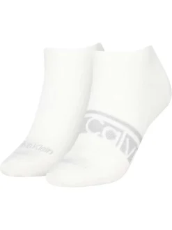 Lot de deux paires de chaussettes blanches unies tailles basses