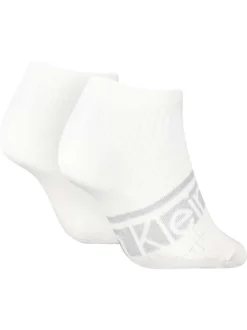 Lot de deux paires de chaussettes blanches unies tailles basses