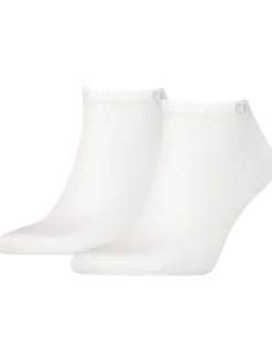 Lot de 2 paires de chaussettes basses blanches en coton uni