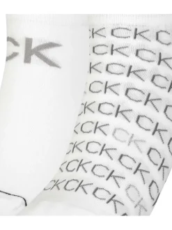 Lot de 2 paires de chaussettes basses blanches imprimées coupe socquettes