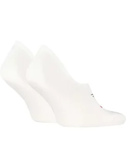 Lot de 2 paires de chaussettes basses en coton mélangé blanches ornées de fruits