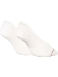 Lot de 2 paires de chaussettes basses en coton mélangé blanches unies