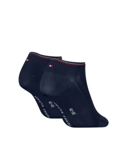 Lot de 2 paires de chaussettes basses en coton mélangé marine unies