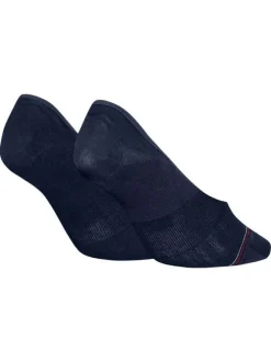 Lot de 2 paires de chaussettes basses en coton mélangé marine unies