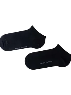 Lot de 2 paires de chaussettes basses en coton mélangé marine unies coupe courte