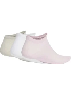 Lot de 3 paires de chaussettes basses en coton mélangé multicolores unies