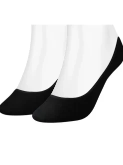 Lot de 2 paires de chaussettes basses en coton mélangé noires unies