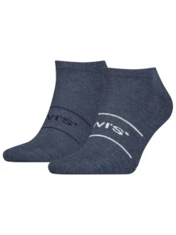 Lot de 2 paires de chaussettes basses marine en coton mélangé unies