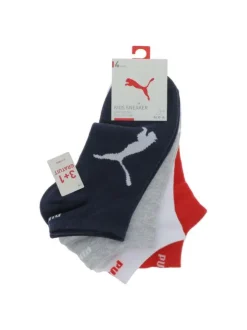 Lot de 4 paires de chaussettes basses multicolore en coton mélangé avec gros logo
