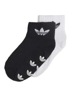 Lot de 2 paires de chaussettes basses multicolores en coton mélangé fantaisie avec une coupe mi-haute