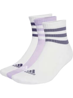 Lot de 3 paires de chaussettes basses multicolores unies 3 bandes