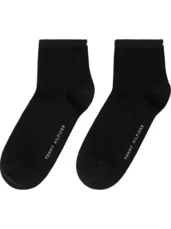 Lot de 2 paires de chaussettes basses noires unies en coton mélangé