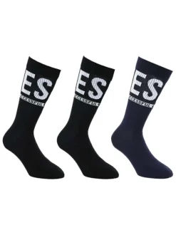 Lot de 3 paires de chaussettes bicolores en coton mélangé