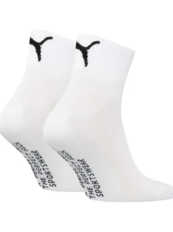 Lot de 2 paires de chaussettes blanches mi-hautes logotypées
