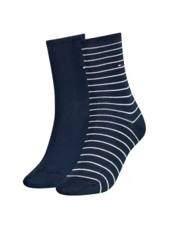 Lot de 2 paires de chaussettes bleues en coton coupe haute