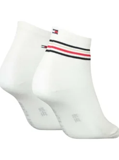Lot de 2 paires de chaussettes en coton mélangé écrues coupe mi-hautes