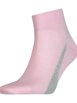 Lot de 3 paires de chaussettes en coton mélangé rose unies coupe mi-haute