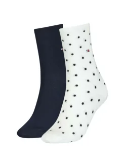 Lot de 2 paires de chaussettes hautes blanches en coton