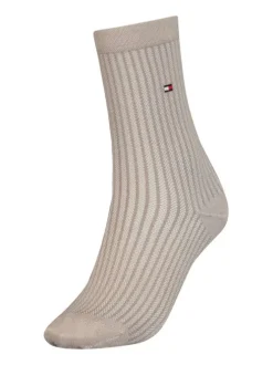 Lot de 2 paires de chaussettes hautes bordeaux et écru unies avec une coupe haute