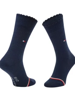 Lot de 2 paires de chaussettes hautes en coton mélangé multicolores