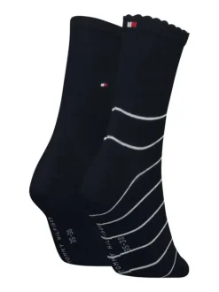 Lot de 2 paires de chaussettes hautes marine unies coupe hautes