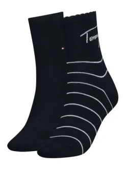 Lot de 2 paires de chaussettes hautes marine unies coupe hautes