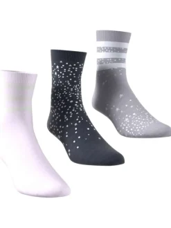Lot de 3 paires de chaussettes hautes multicolores à motif étoile
