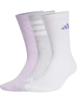 Lot de 3 paires de chaussettes hautes multicolores unies avec rayures