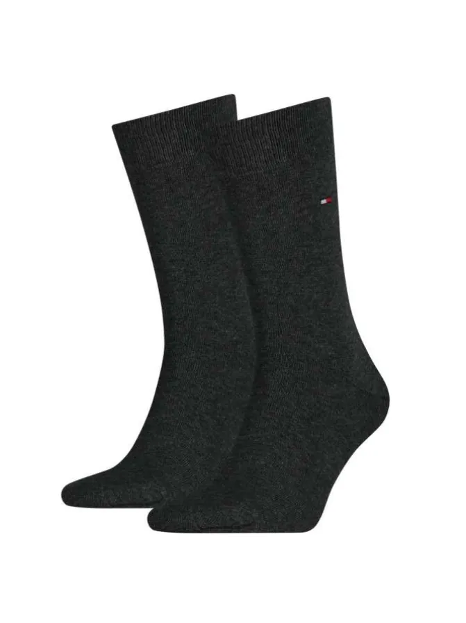Lot de 2 paires de chaussettes hautes noires en coton