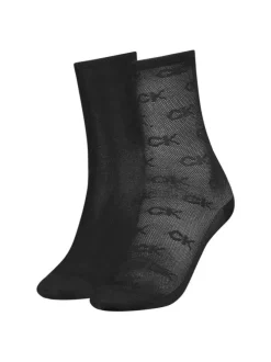 Lot de 2 paires de chaussettes hautes noire unies