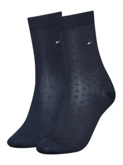 Lot de 2 paires de chaussettes marine avec des pois coupe haute