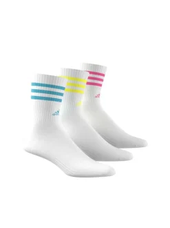 Lot de 3 paires de chaussettes mi-hautes blanches unies