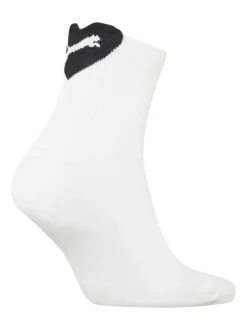 Lot de 2 paires de chaussettes mi-hautes en coton mélangé blanches unies