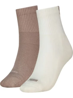 Lot de 2 paires de chaussettes mi-hautes en coton mélangé multicolores uni