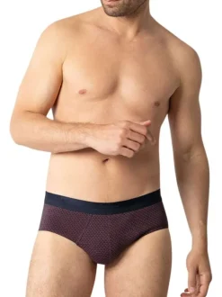 Lot de 3 slips en coton bicolores à motifs avec le nom de la marque