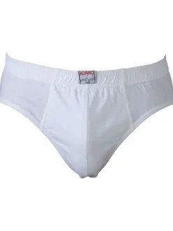 Lot de 3 slips en coton blanc unis à coupe fermée et taille élastiquée
