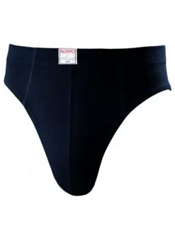 Lot de 3 slips en coton marine unis à coupe fermée et taille élastiquée